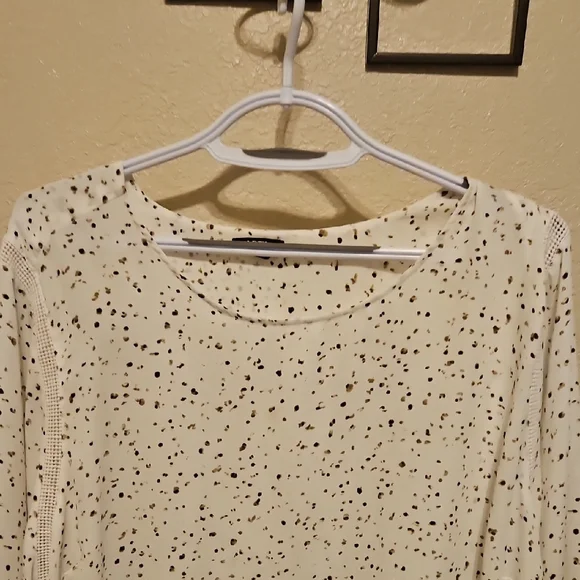 Apt. 9 White and Black Speckled Blouse - Picture 3 of 10